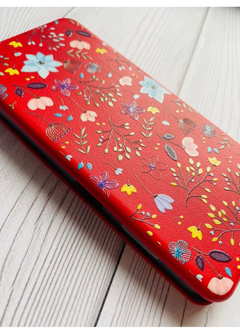 Чохол-книжка з малюнком для Samsung Galaxy A32 Червоний:: Квітковий фон (принт 267) G-Case (359500147)