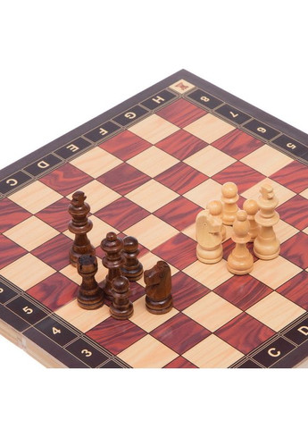 Шахи, шашки, нарді 3 в 1 дерев'яні з магнітом SP-ZC029A (фігури-дерево, розчин дошки 29см x 29см) (ZC029A) SP-Sport (361436152)