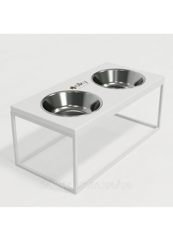 Миски на подставке для больших собак Base XL20 (2×1,8 л) BXL20-522620-WHWH Hollky (365652722)