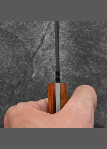 Нож охотничий туристический подарочный Перо деревянная ручка дамасская сталь в кожаном чехле No Brand (346597080)