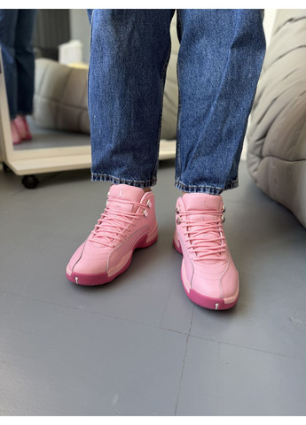 Рожеві літні кросівки nike 12 retro pearl pink найк аір ретро рожеві No Brand