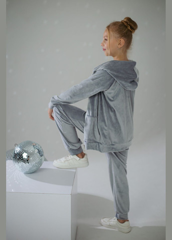 Велюровый спортивный костюм "Wednesday" (серый) No Brand (289362367)