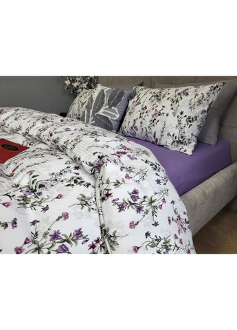 Постільна білизна Мілагро фіолет, ранфорс гофра (жатка) Полуторний розмір, наволочки 70/70 No Brand (364220019)