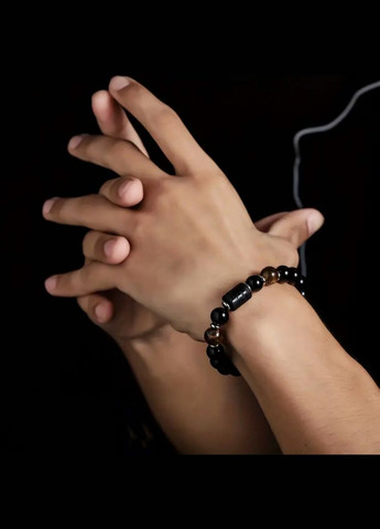 Браслет з агату та тигрового ока 10 мм Зодіак (24005) Hemst (334305618)