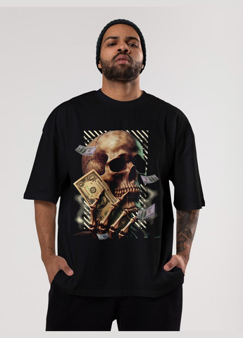 Черная мужская футболка оверсайз urban черная высокая плотность с длинным рукавом Mishe