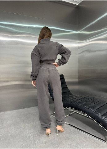 Жіночий флісовий комбінезон Osoblyva комбінезон-брюки сірий