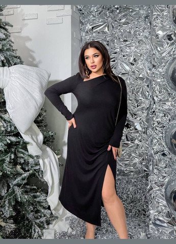 Чорна ділова, повсякденний, кежуал, вечірня жіноча сукня силуетна No Brand