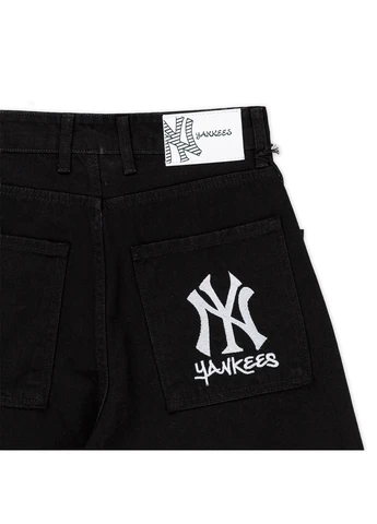 Джинси чоловічі широкі баггі чорні (1080-276-1) New York Yankees (402491207)