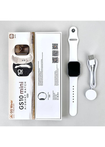 Розумний годинник GS10 Mini Bluetooth 5.3 для жінок та підлітків білий смарт годинник з пульсометром Smart Watch Watch 41 mm (372460391)