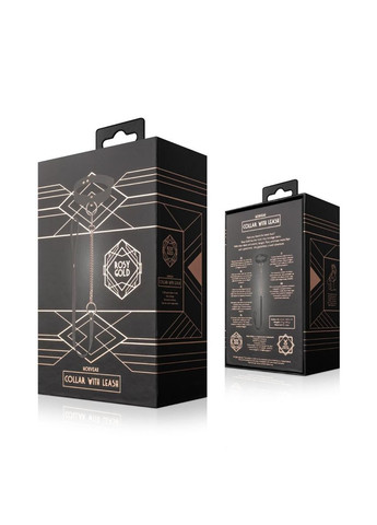 Нашийник з повідцем Collar with Leash – Black Rosy Gold (314507911)