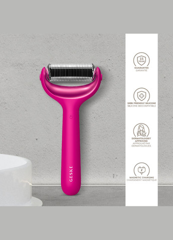 Ролер для голкової мезотерапії обличчя та тіла MicroNeedle Face&Body Roller 9в1 magenta GESKE (341526244)