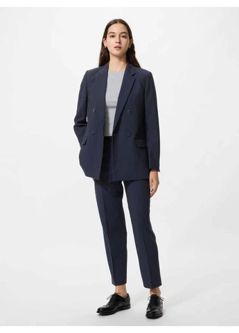 Темно-синий женский жакет Uniqlo полосатый - демисезонный