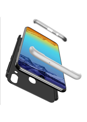 Чехол-накладка 3 in 1 Hard PC Case Samsung Galaxy M20 Silver/Black GKK (301508062)