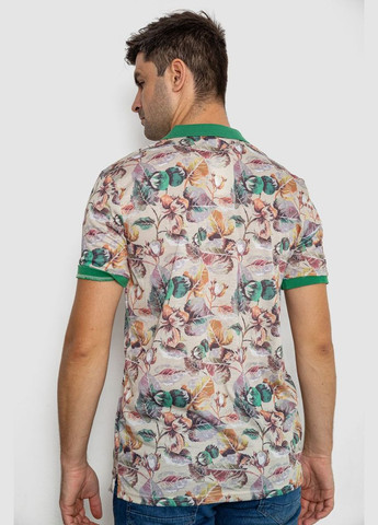 Зеленая поло мужское с принтом 247r314 с коротким рукавом Ager