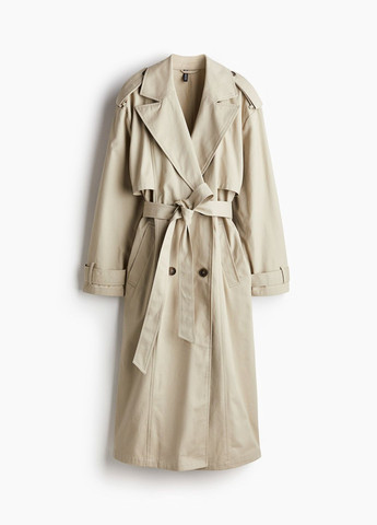Бежева демісезонна тренч H&M