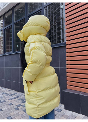 Желтый зимний Пуховик No Brand