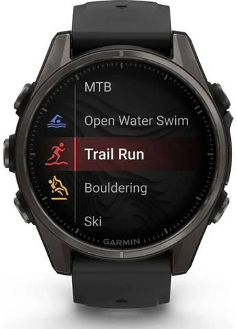 Смарт-годинник fenix 8 43mm, AMOLED, Saph, CrbnGry Ti/Blk, Blk/PebblGryBnd, (010-02903-21) Garmin (391472715)