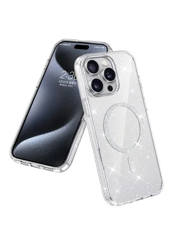 Чехол TPU Eclipse Sparkle Magnetic Fit для iPhone 14 Pro Max Прозрачный No Brand (403009124)