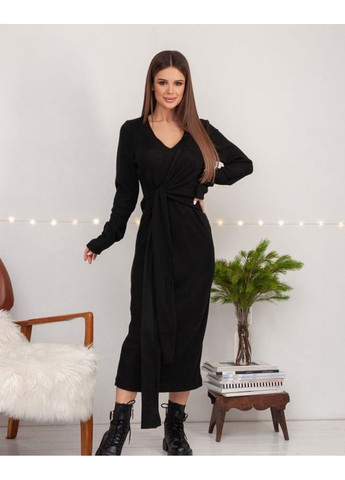 Чорна повсякденний сукня 14424 чорний ISSA PLUS