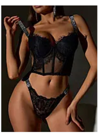 Корсет кружевной со стразами 80B-M (86) No Brand (370217494)