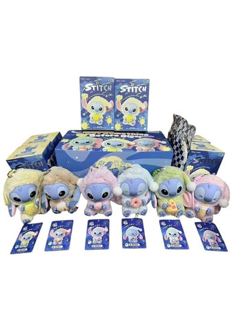 Игрушка сюрприз мягкая Лабуба LABUBU СТИЧ Stitch плюшевая с брелком фигурка 15 см для детей на рюкзак ключи No Brand (347590410)