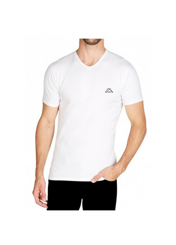 Белая футболка t-shirt mezza manica scollo v белый Kappa