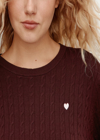 Бордовый демисезонный свитер H&M