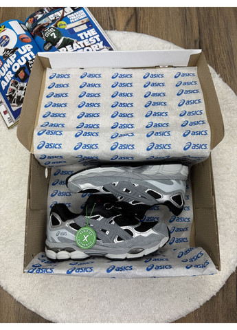 КРОССОВКИ ЖЕНСКИЕ ASICS GEL-NYC GREY BLACK АСИКС ГЕЛЬ НЮК No Brand серые демисезоны (369388876)