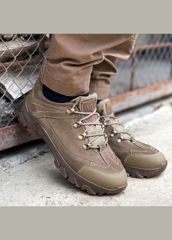 Зимние Мужские Тактические Кроссовки. 36-50р Койот. Натуральная гидрофобная кожа! MBZM-1029 No Brand (301137902)