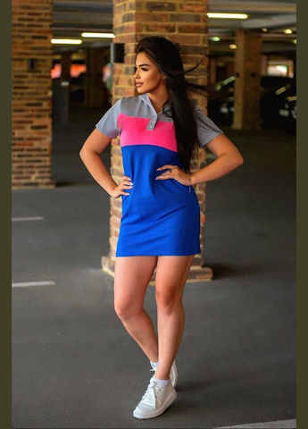 Синя спортивна, повсякденний, кежуал жіноча сукня-футболка сукня-футболка No Brand