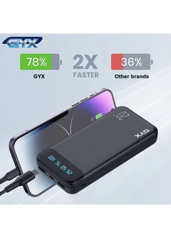 🔋 Портативний павербанк 20000 mAh — високої ємності, USB x2, Type-C / Micro-USB No Brand (395591361)