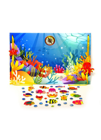 Ігровий килимок "Загадковий океан" фігурки на липучках Книжковий хмарочос (288138648)