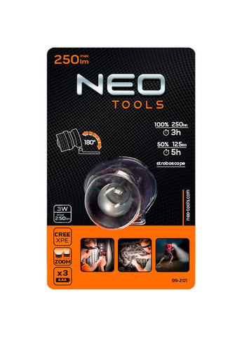 Ліхтар CREE XPE (99-201) Neo Tools (322913651)