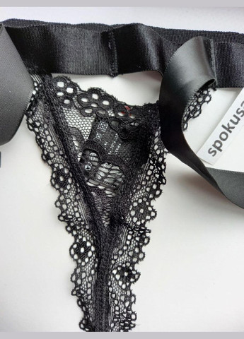 Жіночі чорні трусики стрінги розмір С/М Isabellia thong Obsessive (368787687)