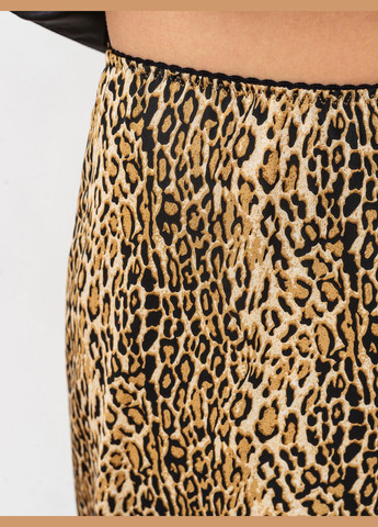 Бежевая повседневный леопардовая юбка Ромашка