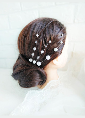 Свадебная заколка в прическу с цветком и камнями No Brand (342389838)