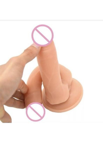 Фалоїмітатор на присоску реалістичний подвійний анальний вагінальний з інтимним гелем без запаху No Brand (340914432)