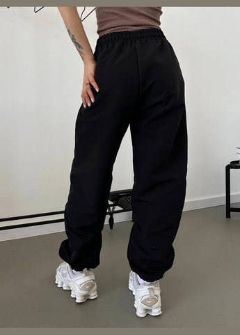 Качественные чёрные штаны карго с двумя карманами из качественной турецкой ткани, штаны карго на резинке и манжетах No Brand 530 (290999223)