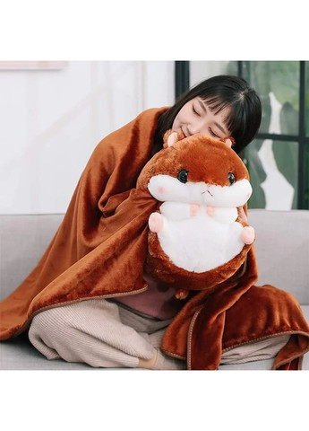 Игрушка плед подушка Хомяк 3в1 с пледом No Brand (370217736)