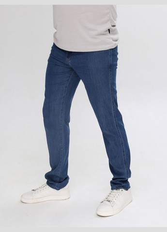 Джинси чоловічі світло-сині прямі літні великі розміри Lexus Пряма (327038623)