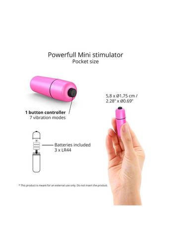 Віброкуля WAOUHHH - DANGER PINK, 7 режимів, на батарейках Love To Love (371389837)