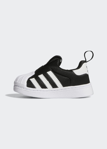 Черные всесезонные кроссовки-слипоны superstar 360 adidas