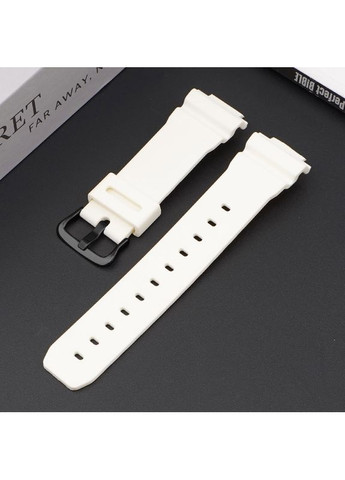 Ремінець для годинника Casio G-Shock білий поліуретановий для унісекса з пряжкою класичний стиль ProDobro (367266211)