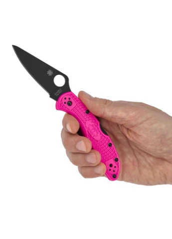 Нож Delica, S30V, ц:pink, 68 г, складной, 74 мм, Back lock, CPM-S30V, 58-61 HRC, прямая заточка, FRN рукоять Spyderco (395592470)