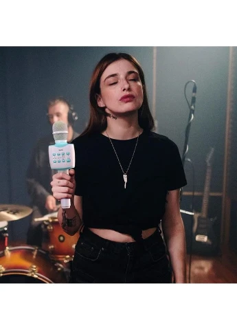 Портативна колонка-мікрофон BK5 Cantando karaoke microphone, 5W, Blue Hoco (391226532)