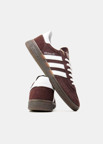 Бордові всесезонні жіночі кросівки adidas No Brand Spezial Brown White