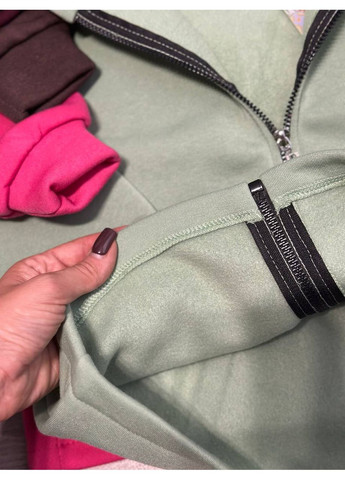 Малиновий демісезонний костюм трендовий теплий штани палаццо та кофта на блискавці з капюшоном,трьохнитка на флісі Україна