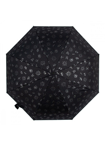 Чорна парасолька жіноча механічна компактна полегшена minilite-2 l354 Fulton середня (302664102)