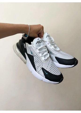 КРОСІВКИ ЖІНОЧІ NIKE AIR MAX 270 WHITE BLACK BLUE 5 НАЙК АІР МАКС 270 No Brand чорні демісезони (368868087)