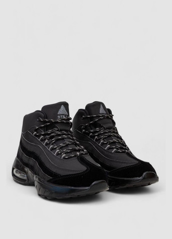 Черные демисезонные кроссовки мужские зимние на меху Ager 248RCX619